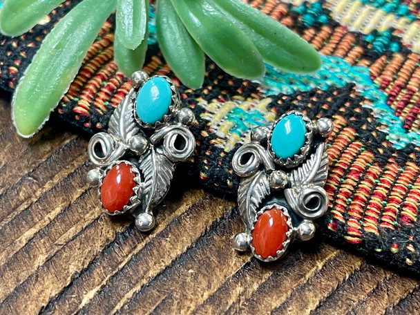 Double Stone Sterling Silver Studs