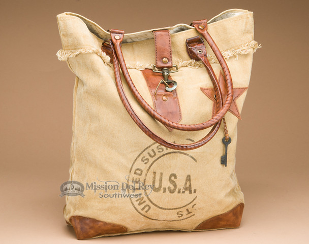 USA Stamped Canvas Tote Bag