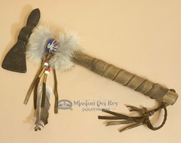 Navajo Coyote Fur Tomahawk - Double Blade