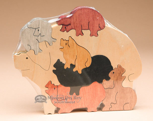 Handcrafted Amish Jig Saw Puzzle -Pigs