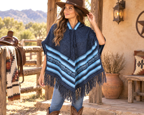 Hooded Alpaca Poncho