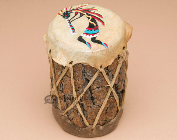 Hand Painted Log Drum - Kokopelli