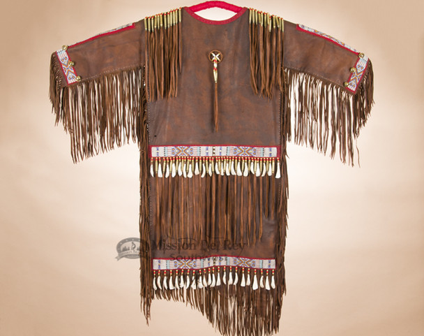 Native American Elk Skin Ceremonial Dress 44 X42 Ws14 Mission