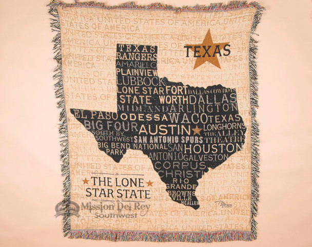 Soft Woven Texas State Throw Blanket