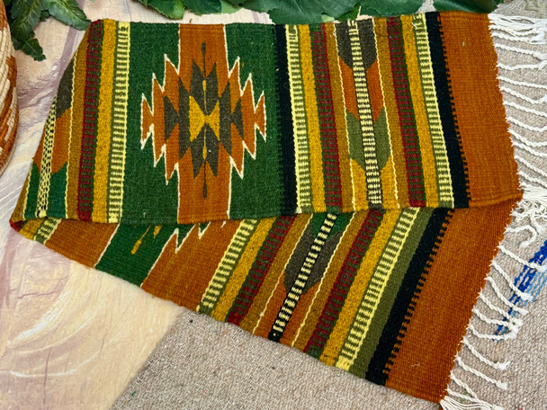 Handwoven Wool Zapotec Table Runner