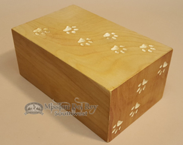 Pet Cremation Urn with Paw Prints