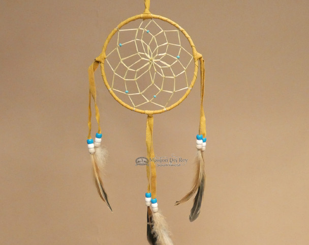 Gold Dreamcatcher with Turquoise accent