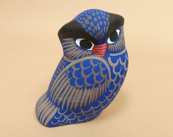 Matte Finish Hand Painted Pottery Owl