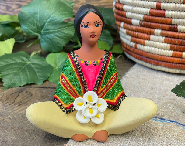 Matte Sitting Woman Figurine