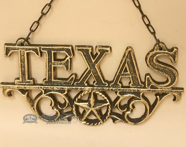 Rustic Western Hanging Metal Art- Texas