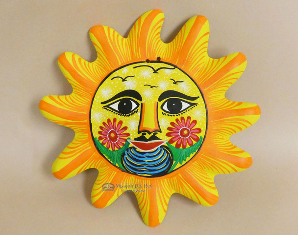 Hand Painted Rustic Sun 10"
