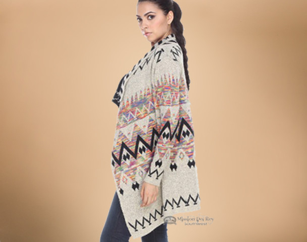 Multi-color Southwestern Cardigan - Extra Large