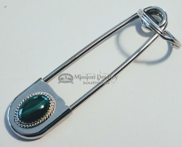 American Indian Navajo Safety Pin Key Fob 4"