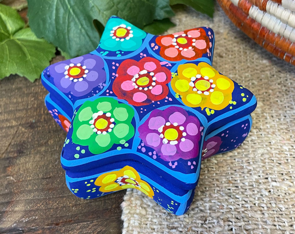 Hand Painted Star Jewelry Box