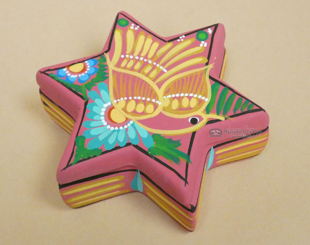 Hand Painted Star Pottery Jewelry Box