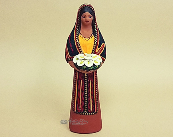 Southwestern Standing Maria With Flowers -Brown