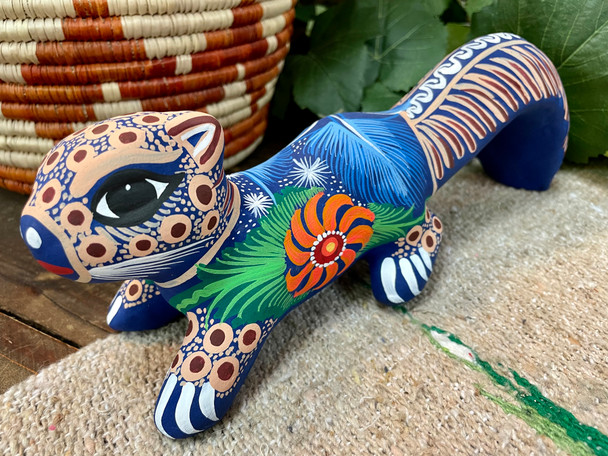 Hand Painted Alebrije Clay Squirrel