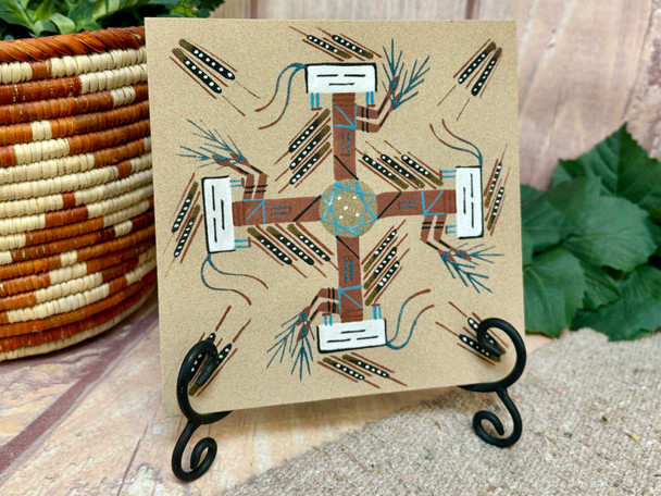 Navajo Sand Painting & Stand