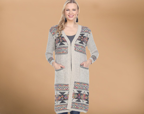 Southwestern Multi Color Cardigan Sweater - Extra Large