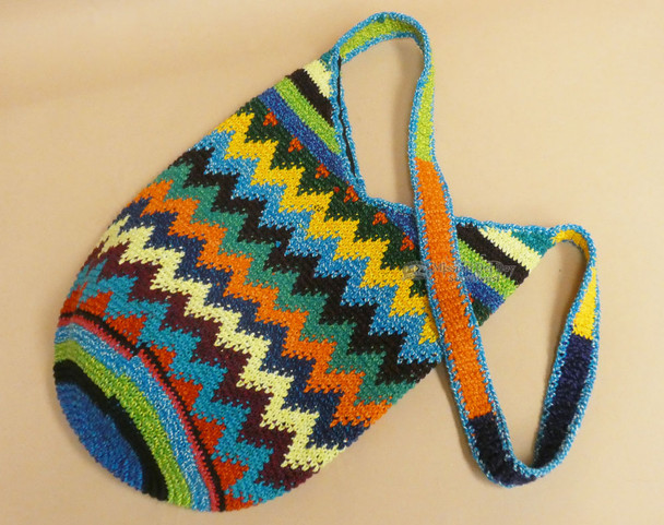 Crocheted Guatemalan Rainbow Purse