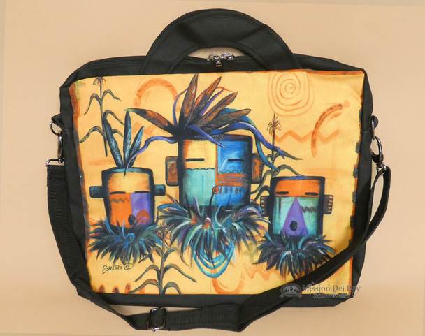 Southwestern Native Art Laptop Bag - Kachinas