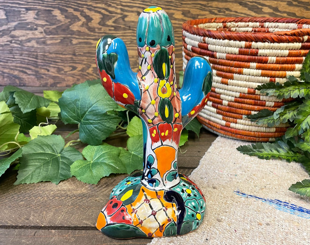 Mexican Hand Painted Talavera Cactus
