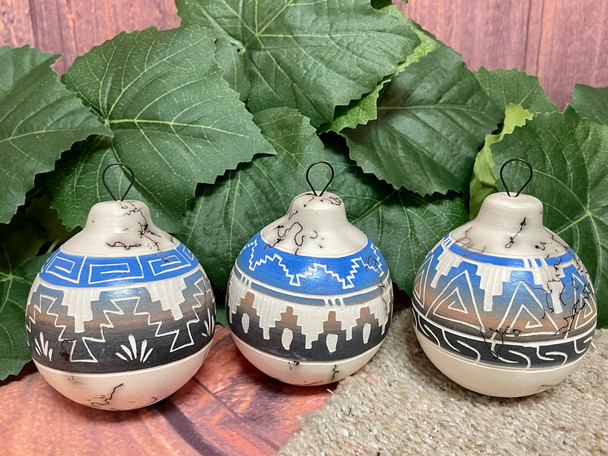 Navajo Etched Horsehair Ornament Set