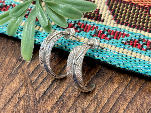 Native American Zuni Sterling Silver Earrings