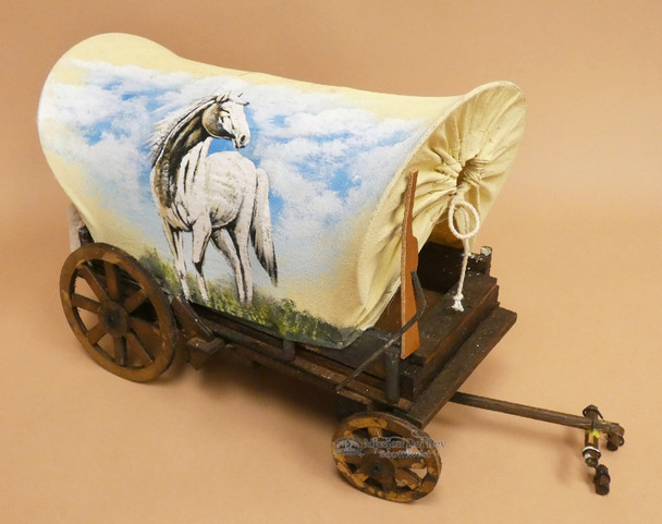 Hand Painted Covered Wagon -Prairie