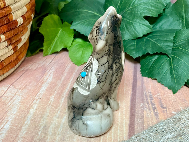 Navajo Horsehair Pottery Wolf