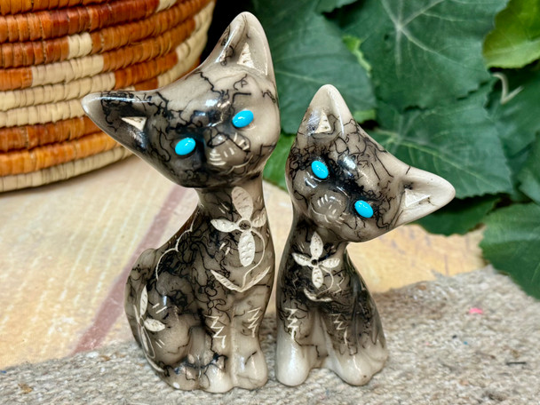 Navajo Horsehair Pottery Cats