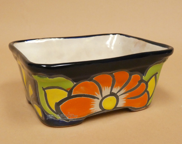 Hand Painted Talavera Pottery Footed Planter