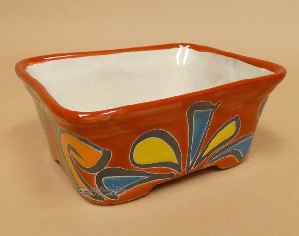 Hand Painted Talavera Pottery Footed Planter