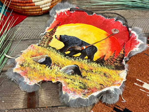 Painted Rabbit Hide -Moonlit Bear