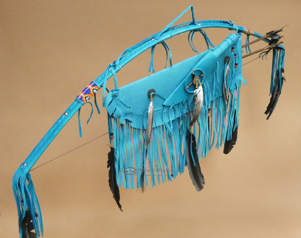 Native American Bow, Quiver & Knife Set - Turquoise