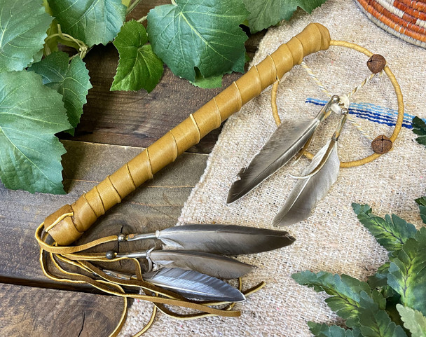 Navajo Indian Deerskin Medicine Stick