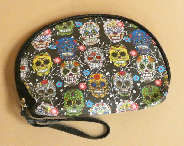 Day of the Dead Zippered Makeup Bag