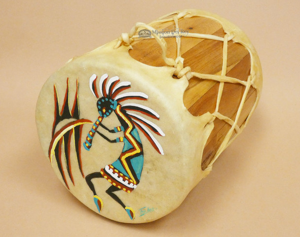 Tarahumara Painted Drum -Kokopelli