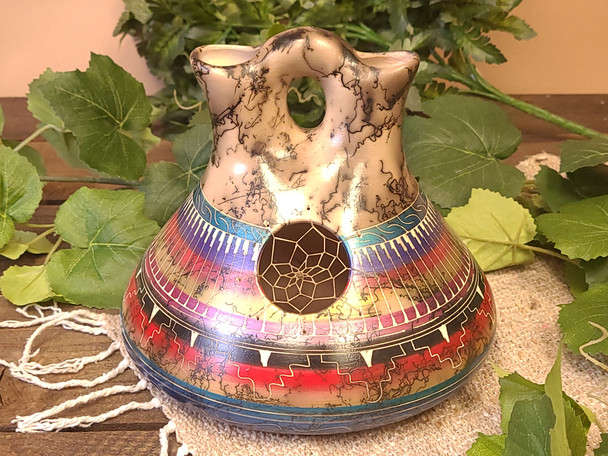 Navajo Horse Hair Color Band Dreamcatcher Wedding Vase