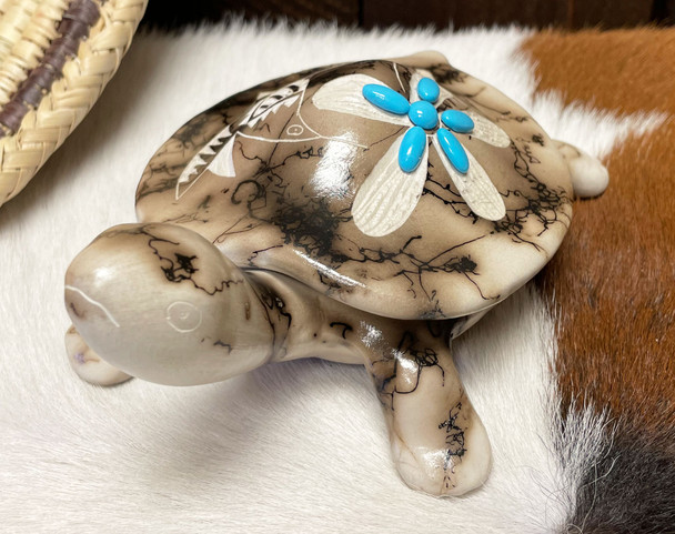 Navajo Horsehair Turtle Jewelry Box