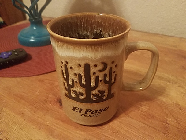 Cactus Drip Edge El Paso, TX Mug 16oz. -Desert Tan