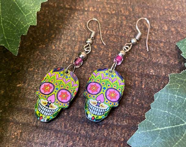 Day of the Dead Sugar Skull Earrings