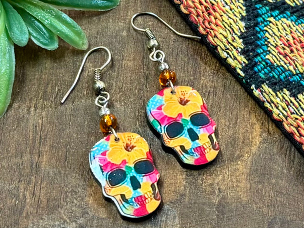 Day of the Dead Sugar Skull Earrings