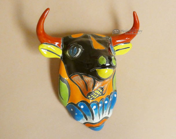 Hand Painted Talavera Bull