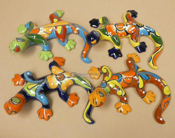 Assorted Hand Painted Mexican Talavera Lizards