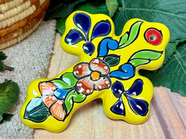 Hand Painted Talavera Wall Cross