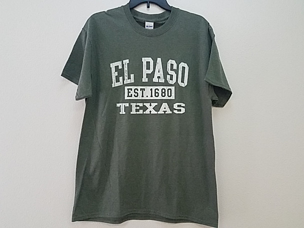 Premium El Paso T Shirt - Heather Olive Small