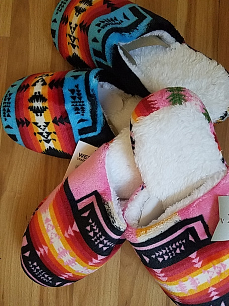 Southwestern Plush Slippers