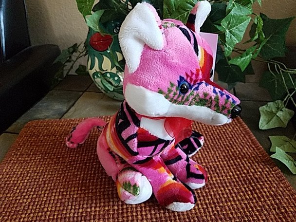 Southwest Plush Stuffed Animal 10" -Pink Fox