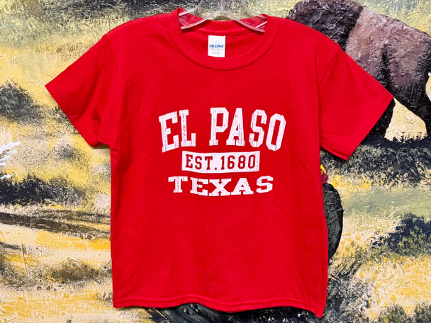 Premium Kids Size El Paso T Shirt -Red